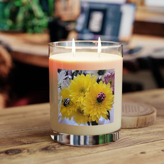 Floral Print #5 Scented Candle - Full Glass, 11oz