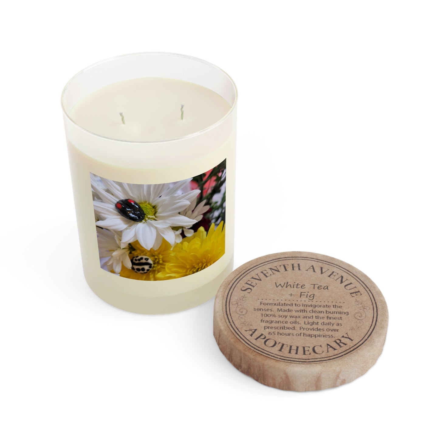 Floral Scented Candle Print #6 - Full Glass, 11oz