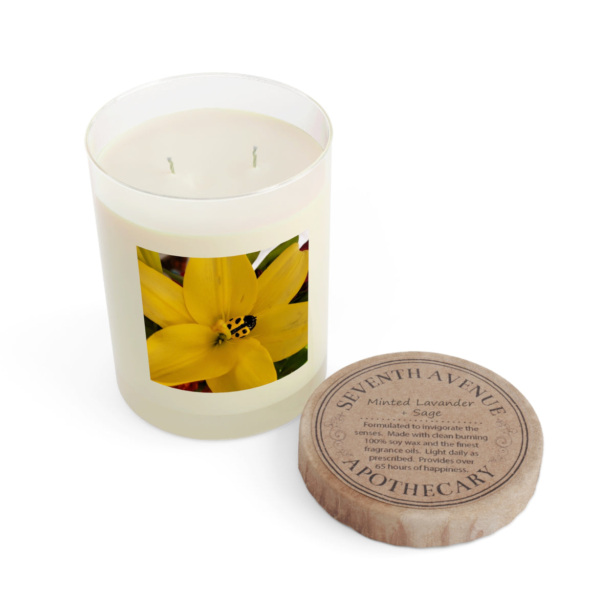 Floral Print #3 Scented Candle - Full Glass, 11oz