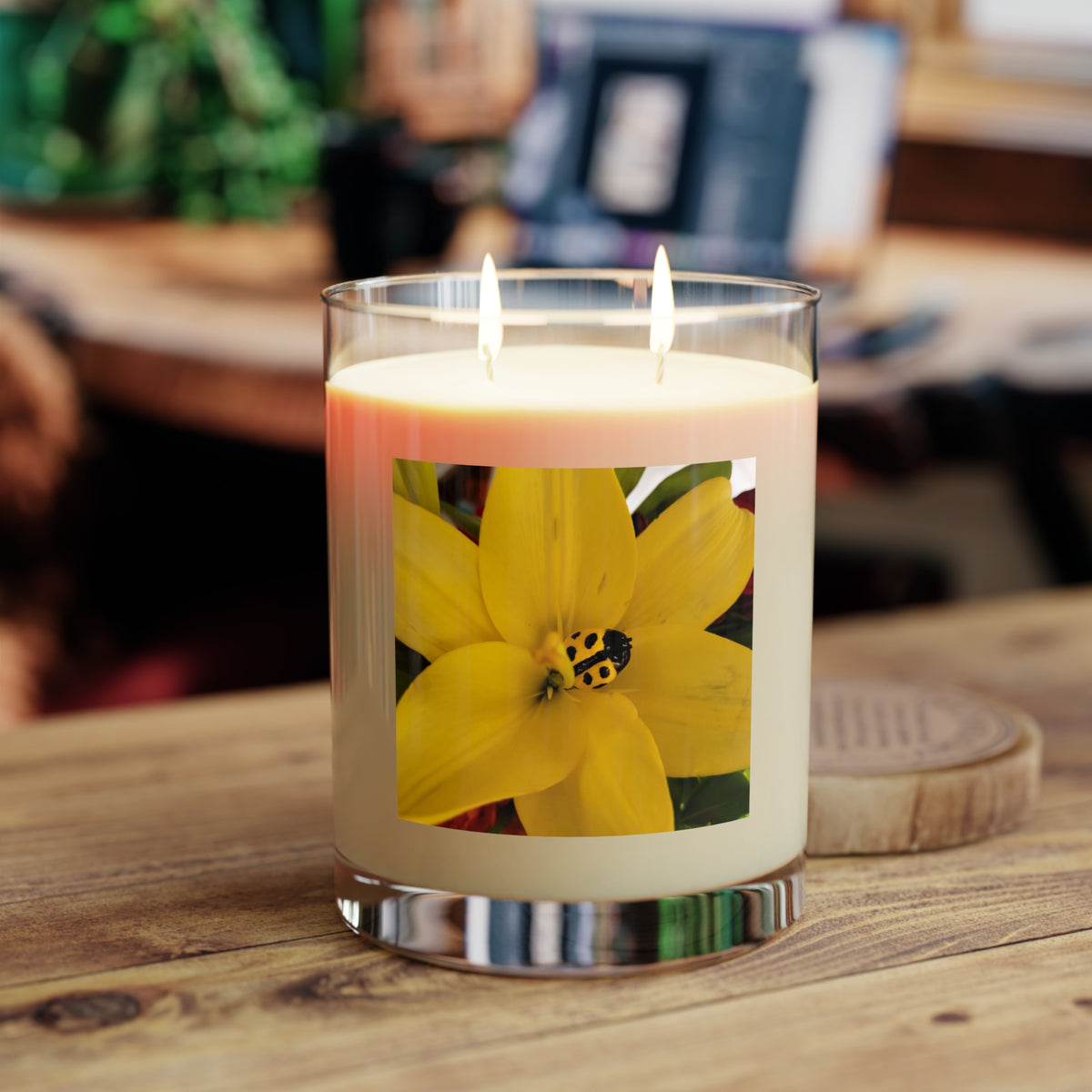 Floral Print #3 Scented Candle - Full Glass, 11oz