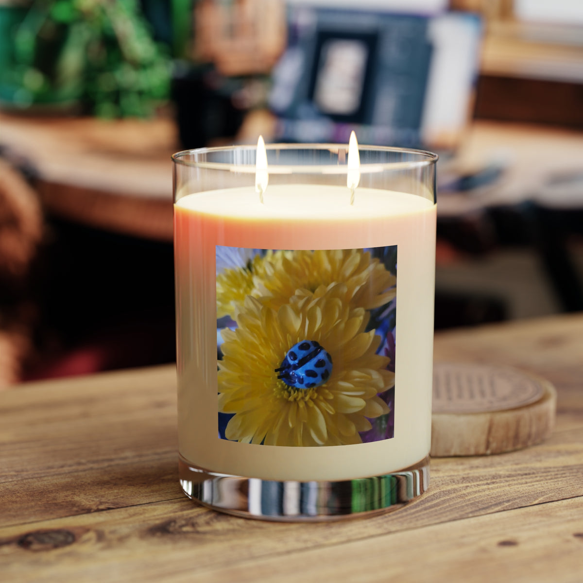Floral Print #4 Scented Candle - Full Glass, 11oz