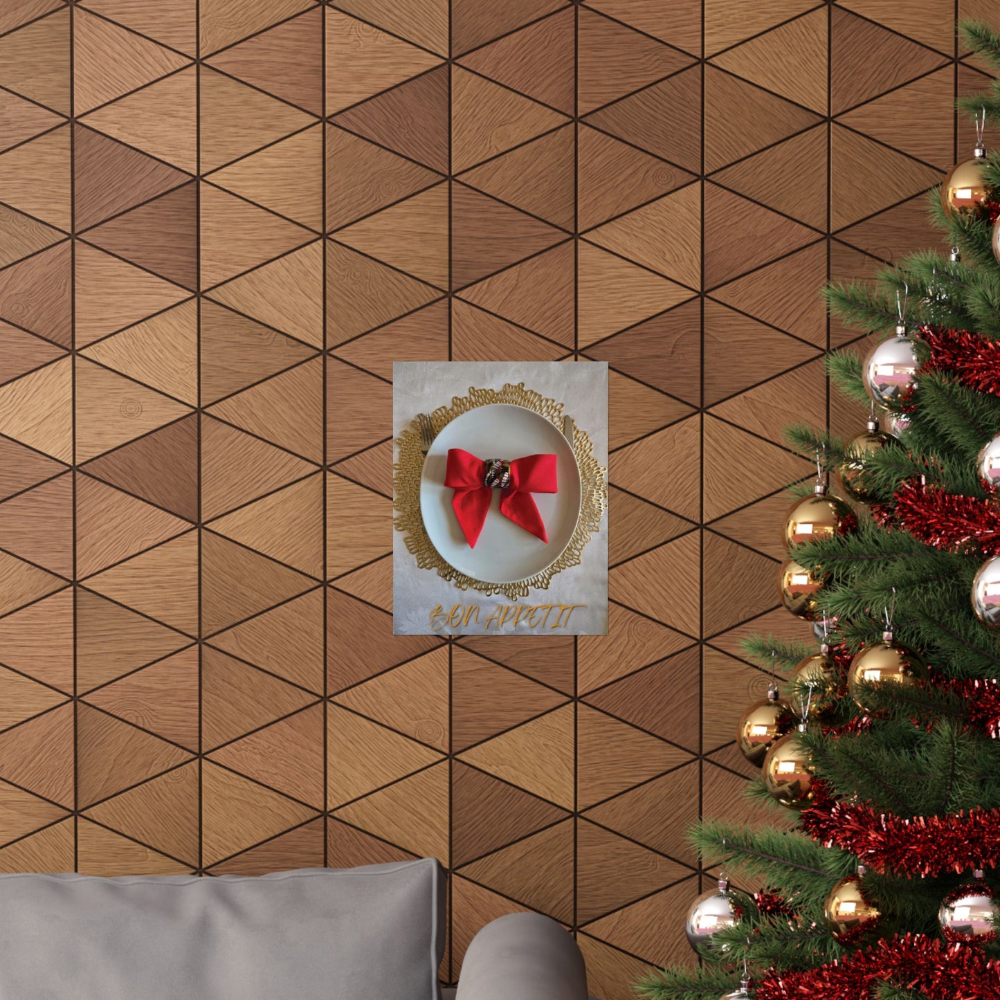 Red + Black Napkin Ring Fine Art Poster