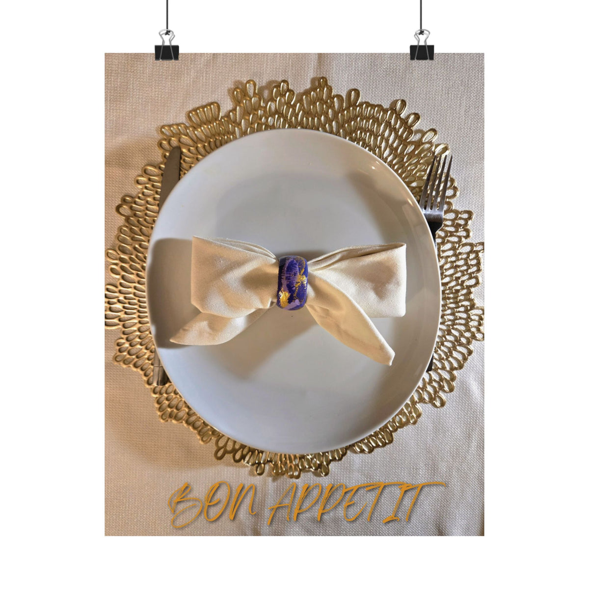 Purple Napkin Ring Fine Art Poster